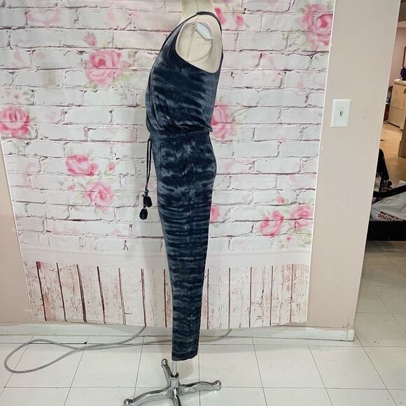 YFB Navy Tie Dye Casual Slim Fit Jumpsuit With Pockets size small - Picture 8 of 13
